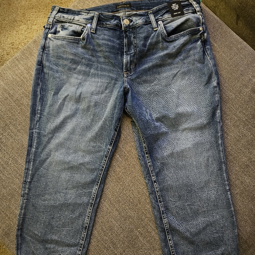 Silver Jean Britt Curvy Fit Low Rise Capri Size 202